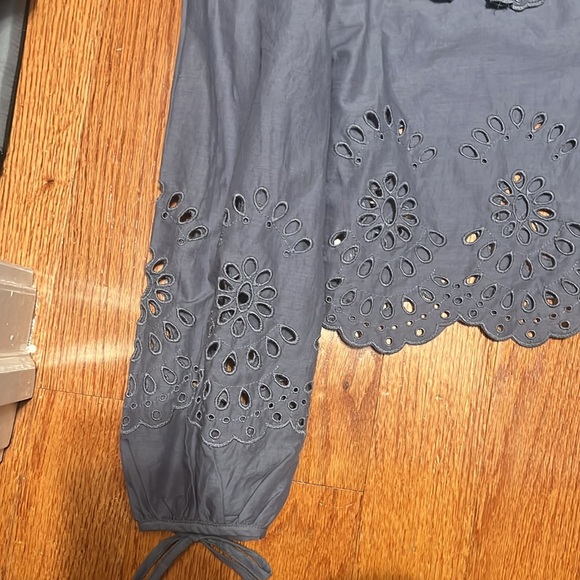 EYELET EMBROIDERED BLOUSE - Picture 2 of 5